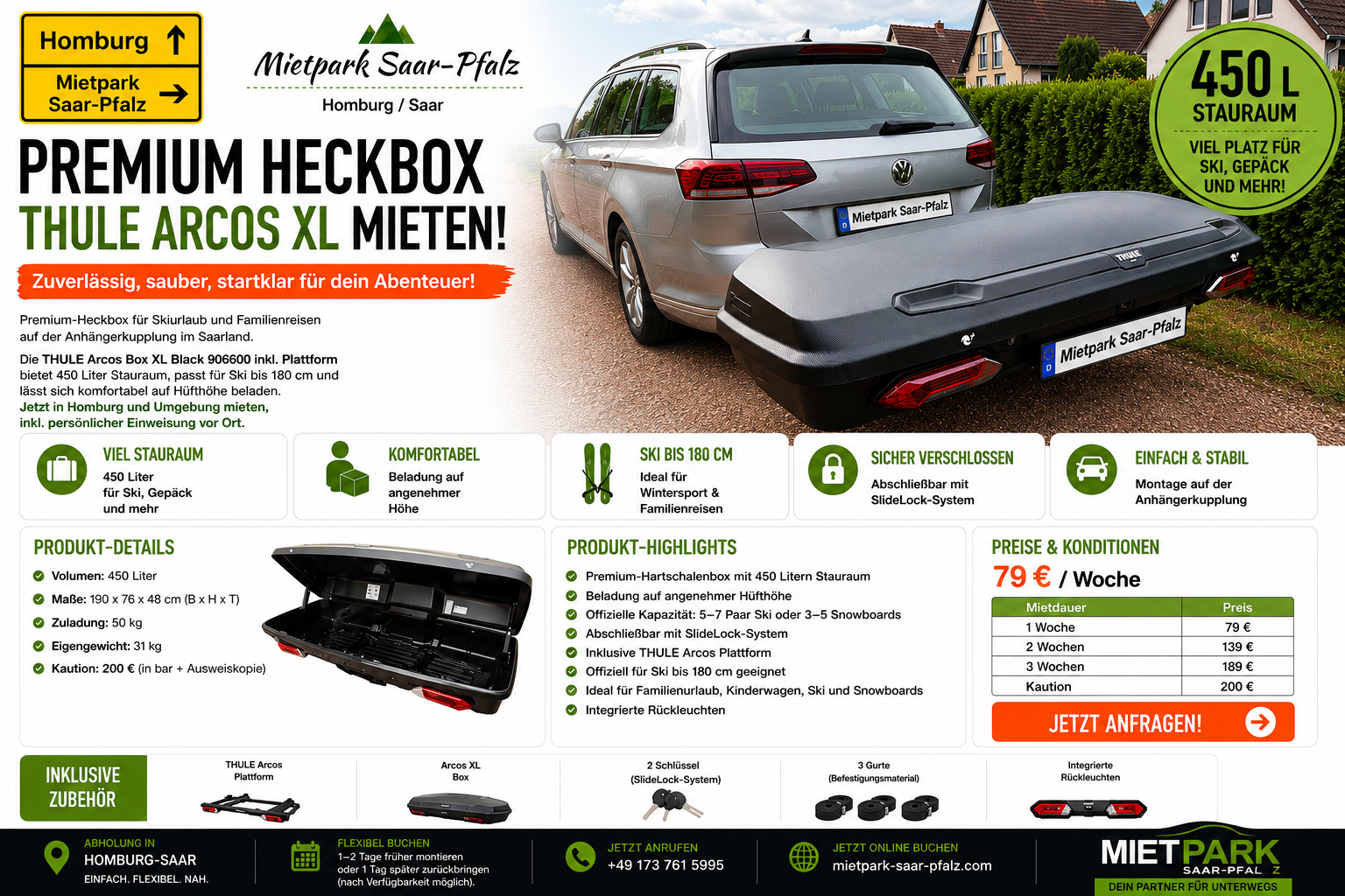 Premium Heckbox THULE Arcos XL - Vorschaubild 1 von 5